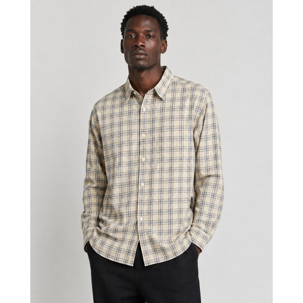 Vintage‎ Timberland Plaid Button Up Shirt XL 100% Cotton Vintage Made Hong Kong